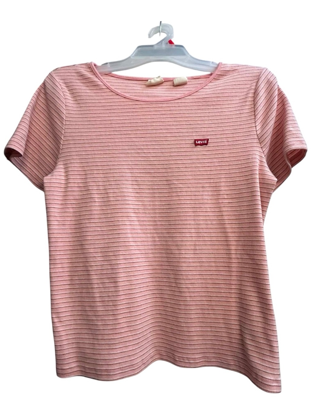 Levi's Pink and White Striped Tee